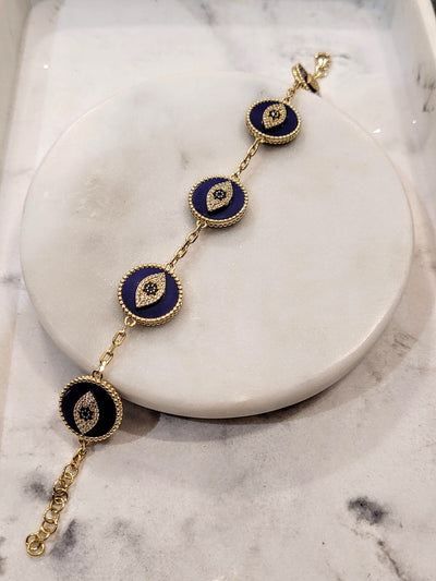 Lapis Multi Eye Bracelet