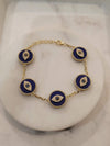 Lapis Multi Eye Bracelet