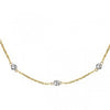 10kt gold Two tone CZ Diamond by the yard Necklace