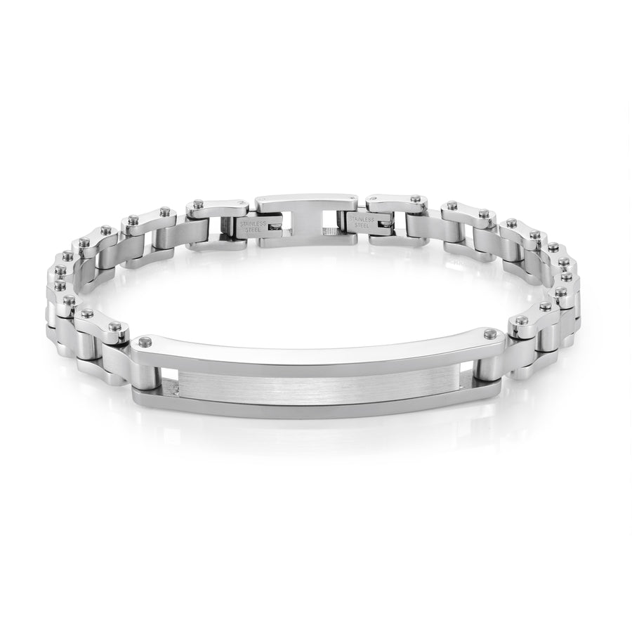 Italgem 8mm ID Rolex Bike Link Bracelet - Silver