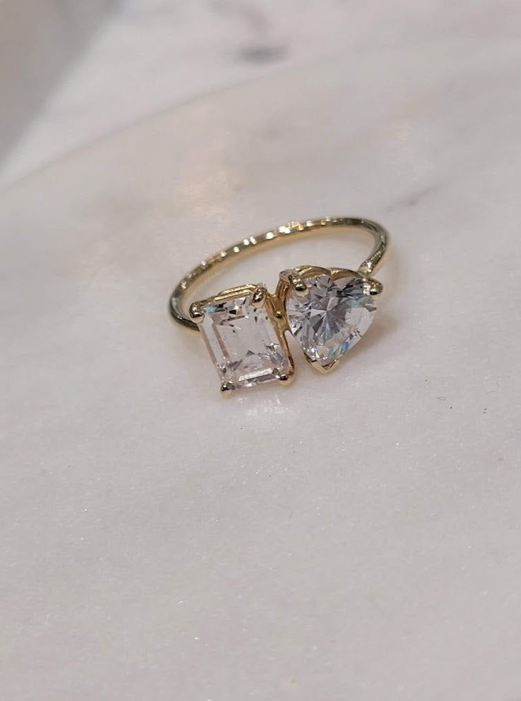 2 Stone Toi et Moi Ring