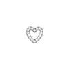 SKINNY SILVER DIAMOND HEART (WHITE)